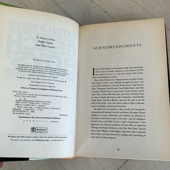 “Catch a Wave - Beach Boys’ Brian Wilson hardcover by Peter Ames Carlin - Picture 7 of 8